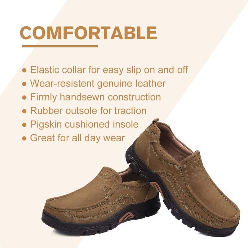CAMEL CROWN Mens Loafers Slip On Loafer Leather Casual Walking Shoes Comfortable for Work Office Dress Outdoor - Image 2